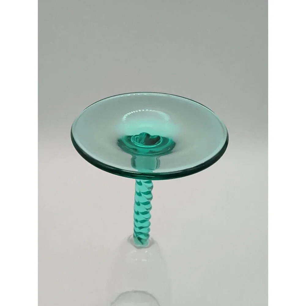 Luminark Angelique Aqua Champagne Flute Twisted Stem Replacement